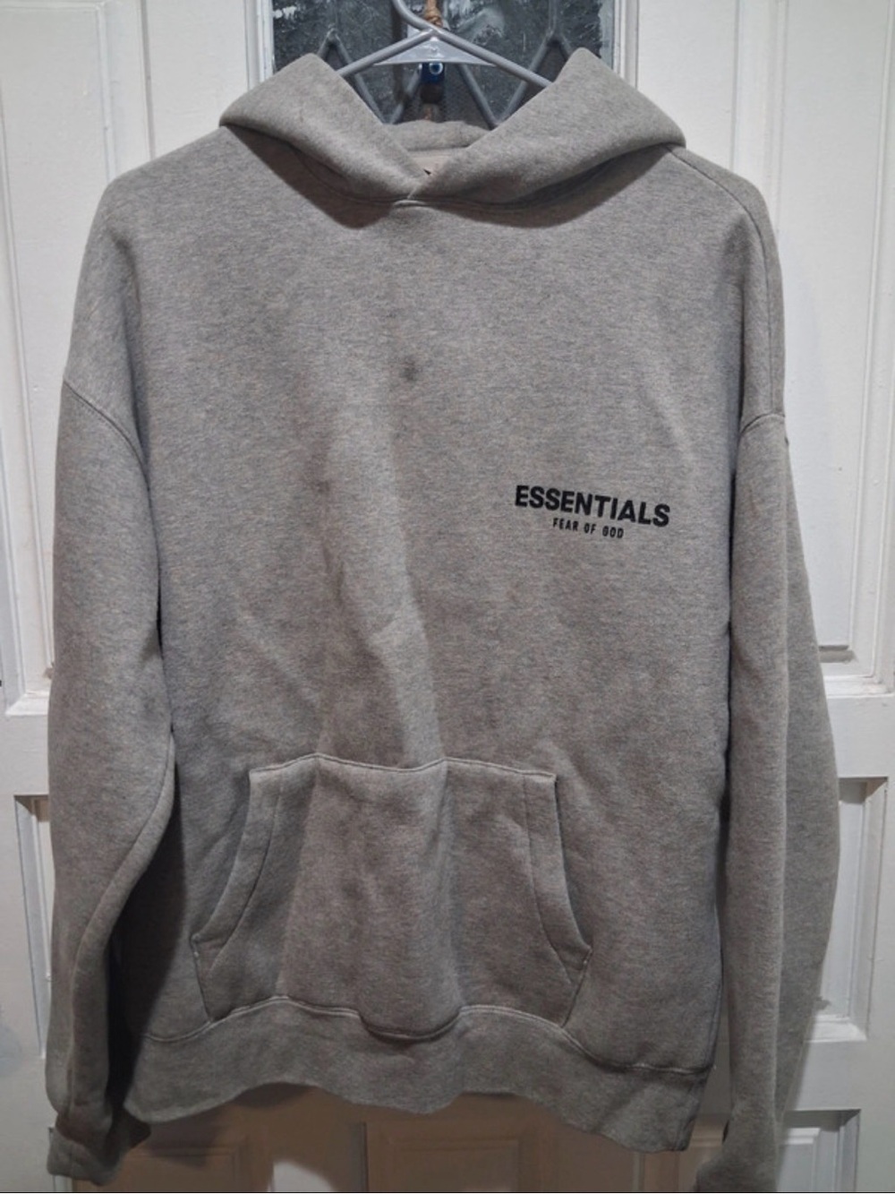Fear of God Essentials Light Gray Pullover Hoodie